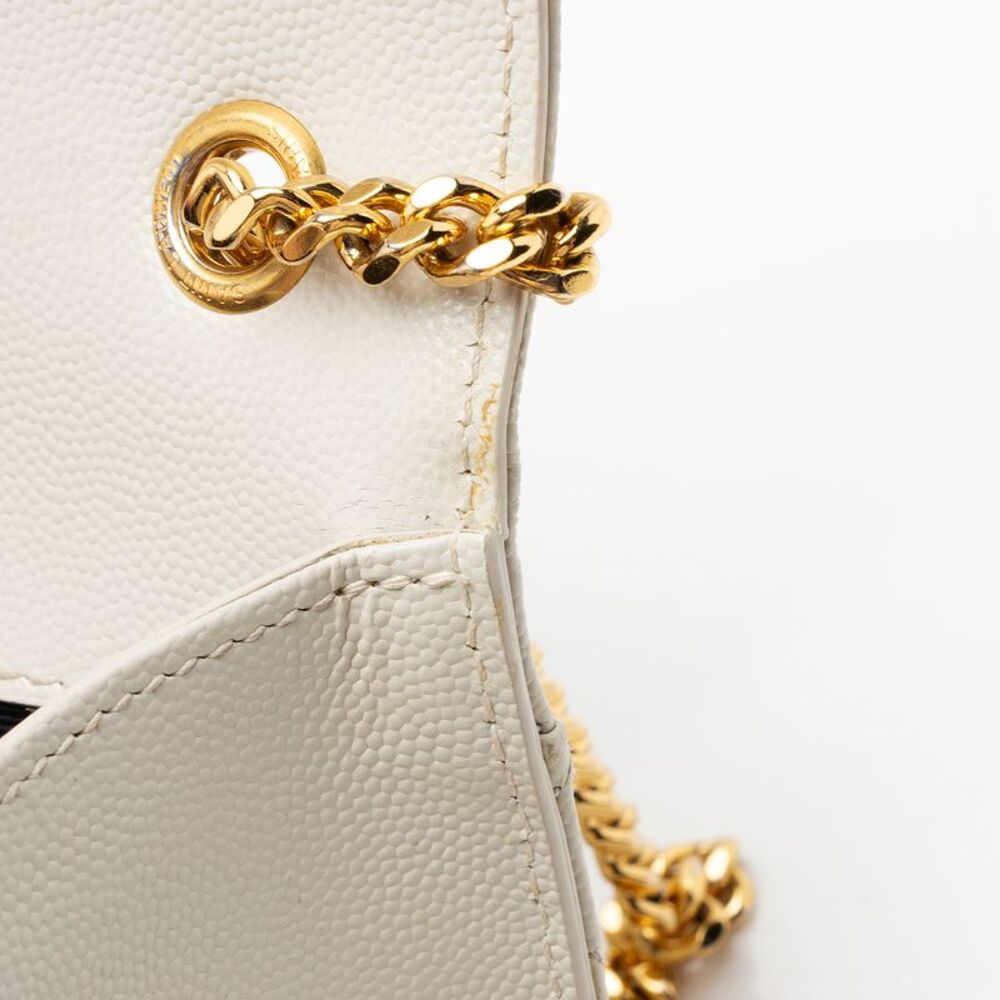 Saint Laurent Mixed Matelasse Grain de Poudre Monogram Small Shoulder Bag - Picture 14 of 16